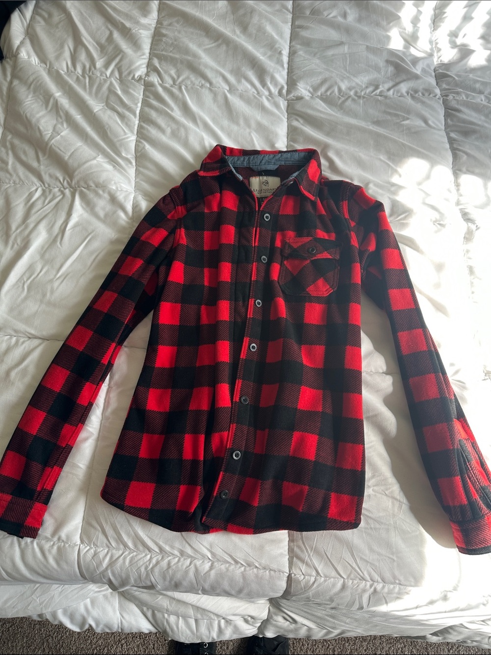 Legendary Whitetails Red and Black Buffalo Plaid Shirt